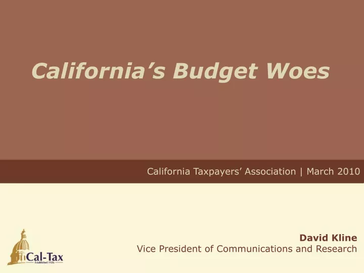 california s budget woes