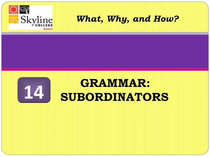 grammar subordinators