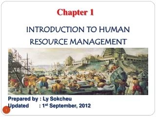 INTRODUCTION TO HUMAN RESOURCE MANAGEMENT