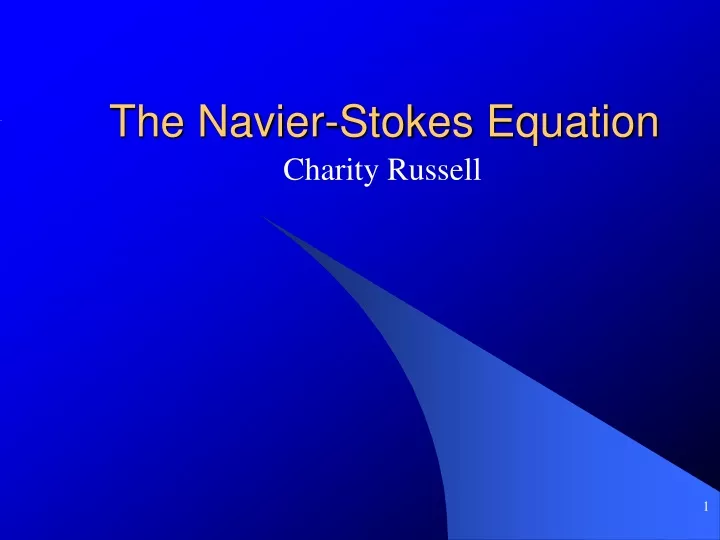 the navier stokes equation