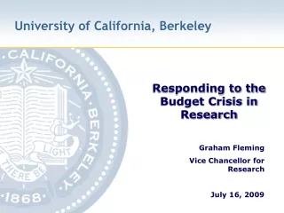 Responding to the Budget Crisis in Research