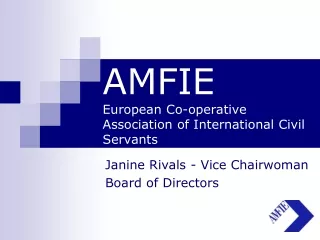 AMFIE European Co-operative Association of International Civil Servants