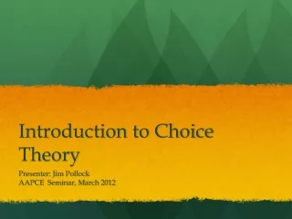 Introduction to Choice Theory