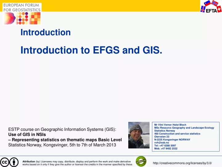 introduction introduction to efgs and gis