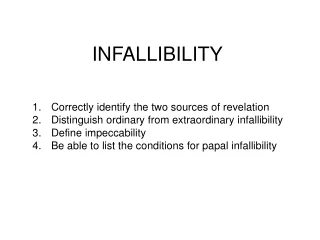 INFALLIBILITY