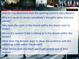 How do you determine that the opening scene is not a dream?