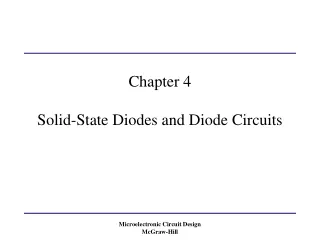 Chapter 4 Solid-State Diodes and Diode Circuits