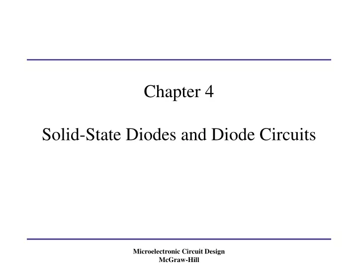 chapter 4 solid state diodes and diode circuits