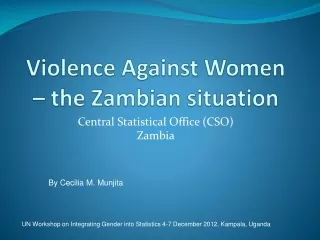 Violence Against Women – the Zambian situation