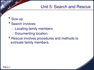 Unit 5: Search and Rescue