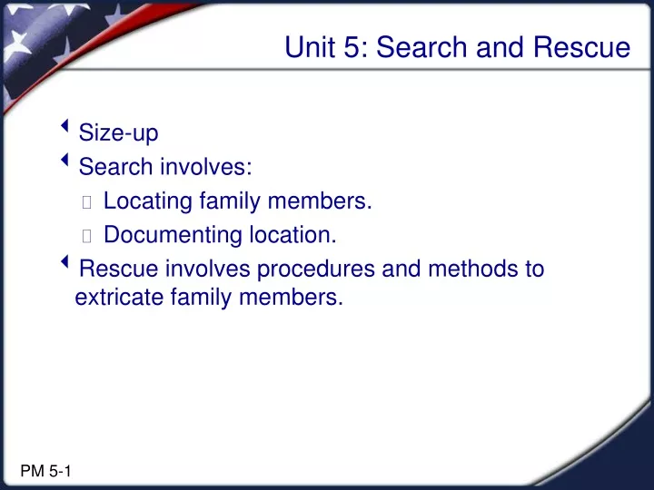 unit 5 search and rescue
