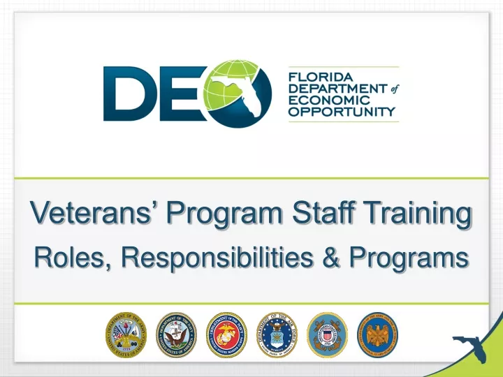 veterans program staff training roles responsibilities programs