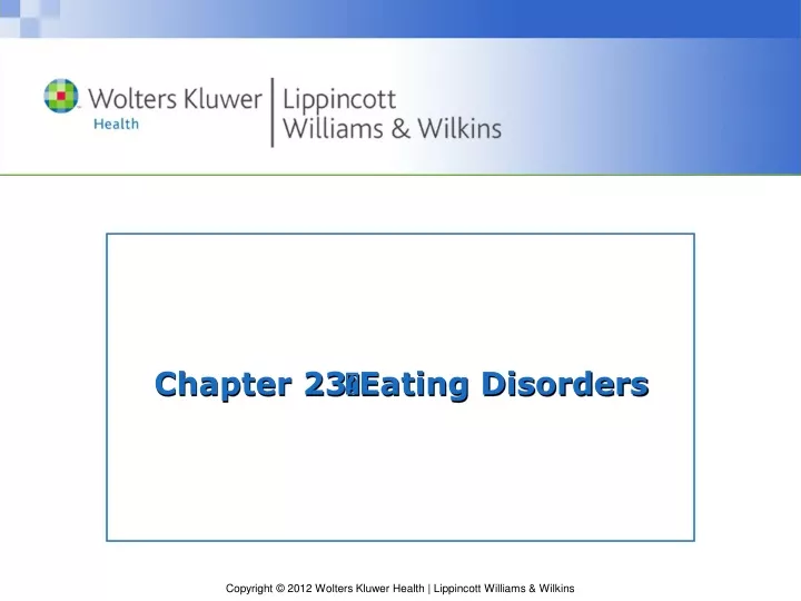 chapter 23 eating disorders