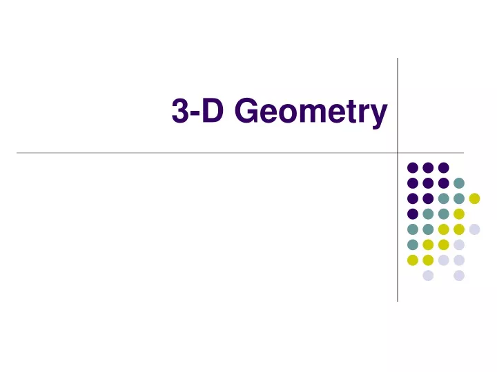 3 d geometry
