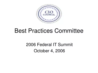 Best Practices Committee