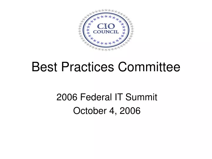 best practices committee