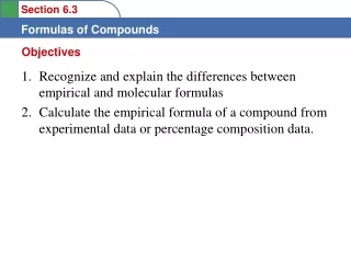 Recognize and explain the differences between empirical and molecular formulas