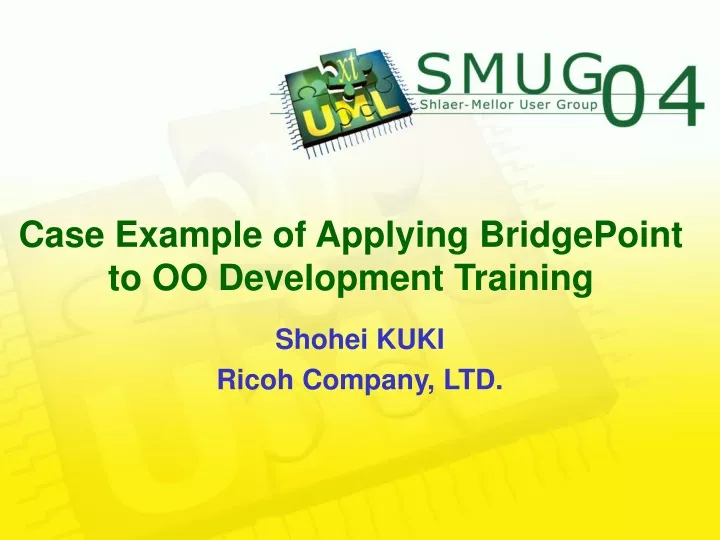 case example of applying bridgepoint to oo development training