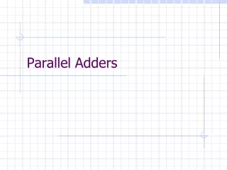 Parallel Adders