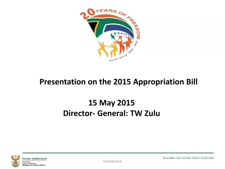 presentation on the 2015 appropriation bill