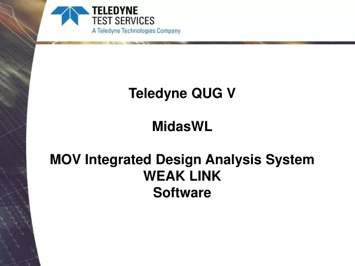 teledyne qug v midaswl mov integrated design