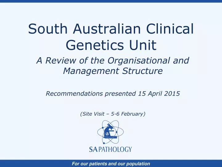 south australian clinical genetics unit