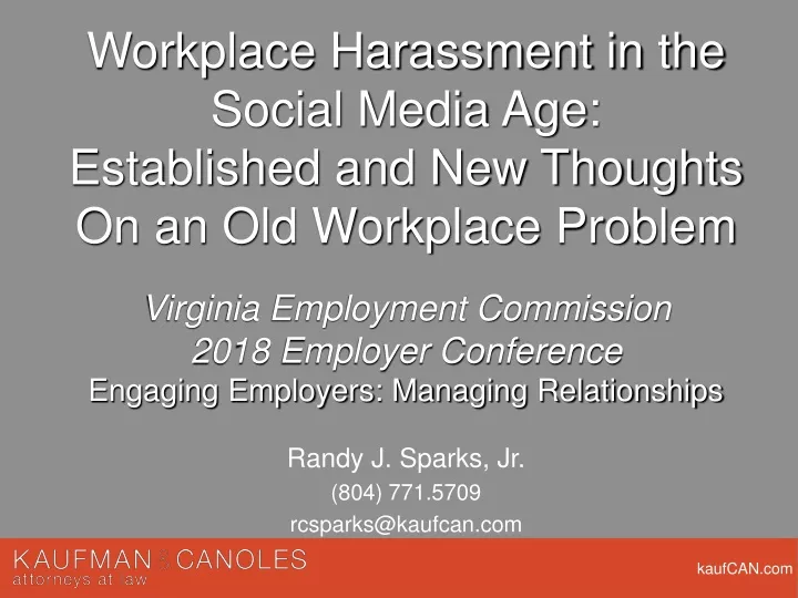 workplace harassment in the social media