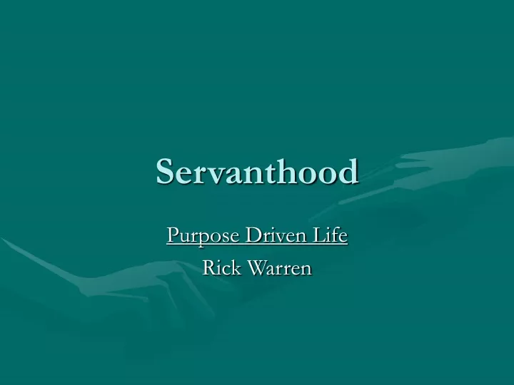 servanthood