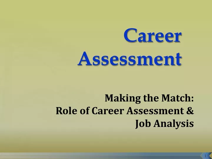 career assessment