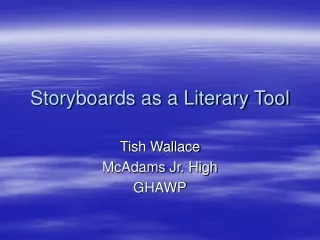 storyboards as a literary tool