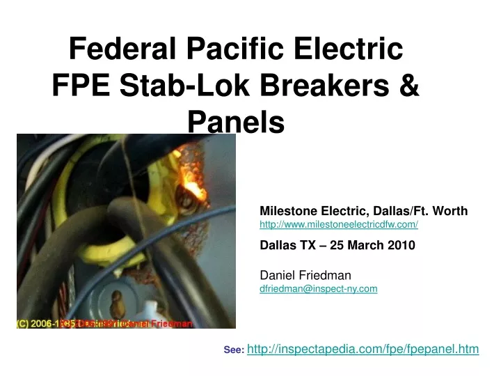 federal pacific electric fpe stab lok breakers panels