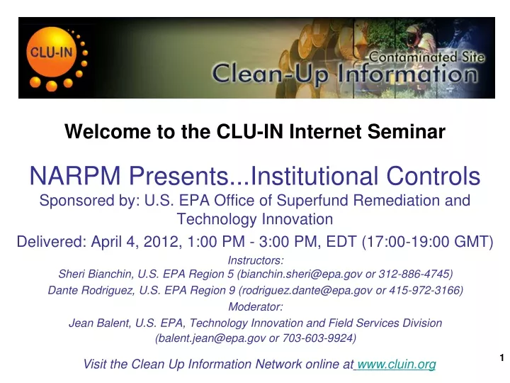 welcome to the clu in internet seminar