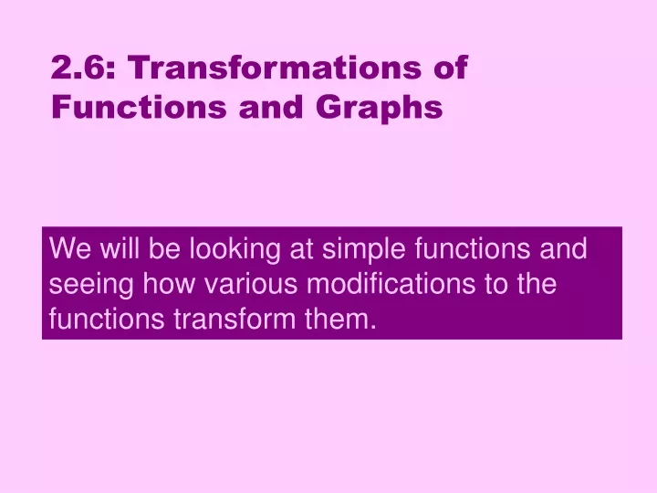 2 6 transformations of functions and graphs