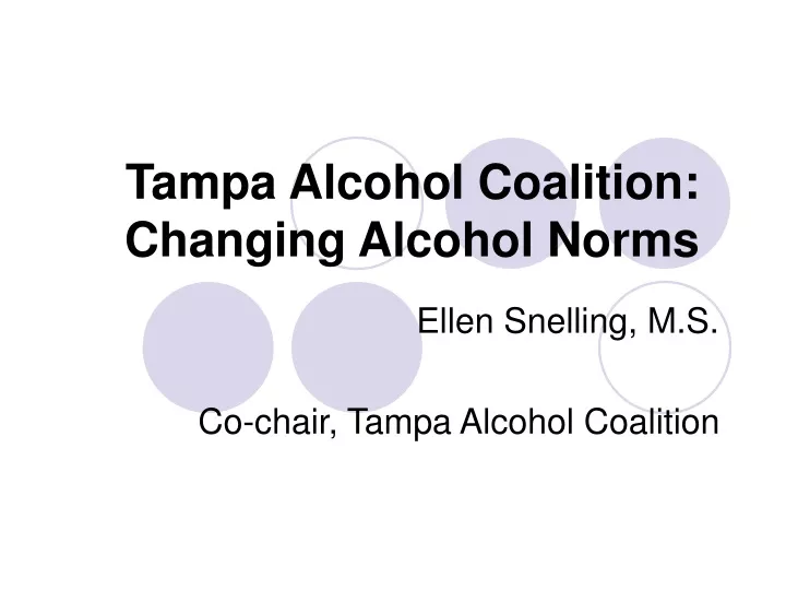 tampa alcohol coalition changing alcohol norms
