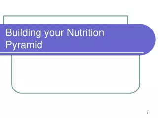 Building your Nutrition Pyramid