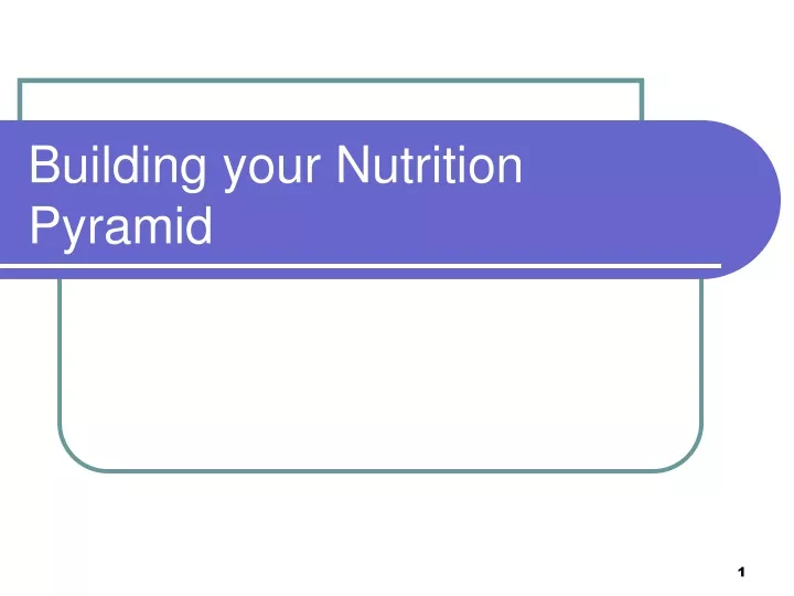 building your nutrition pyramid
