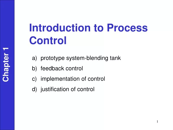 introduction to process control