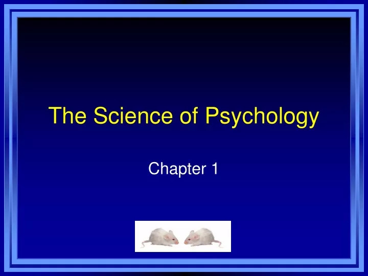 the science of psychology