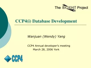 CCP4(i) Database Development