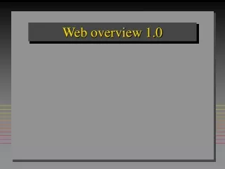 Web overview 1.0
