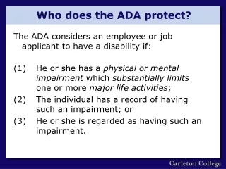 Who does the ADA protect?