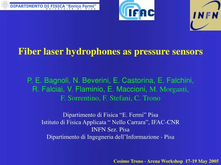 fiber laser hydrophones as pressure sensors