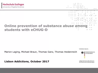 Online  prevention of  substance  abuse among  students with  eCHUG -D