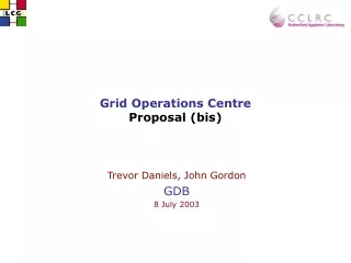 Grid Operations Centre Proposal (bis)