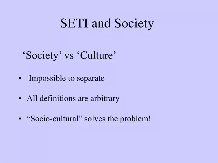 seti and society