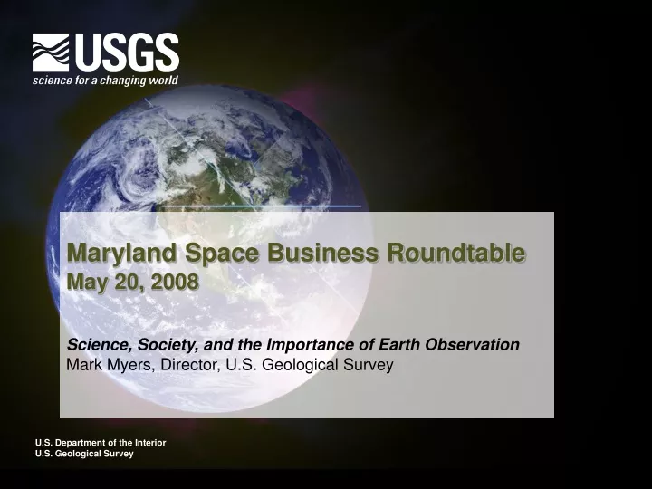 maryland space business roundtable may 20 2008
