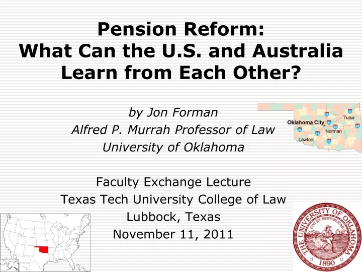 pension reform what can the u s and australia learn from each other