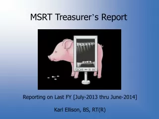 MSRT Treasurer ’ s Report