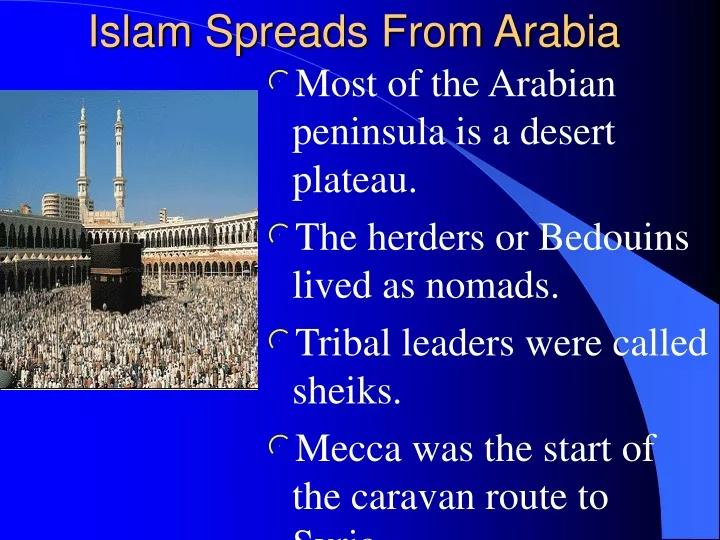 islam spreads from arabia