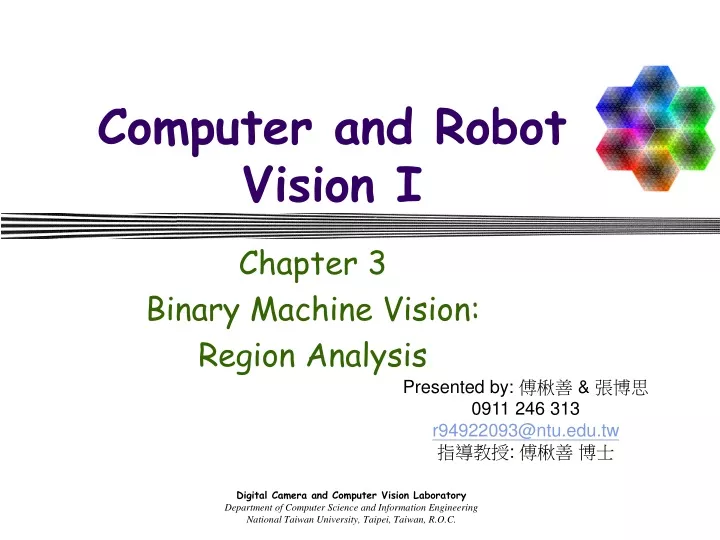 computer and robot vision i